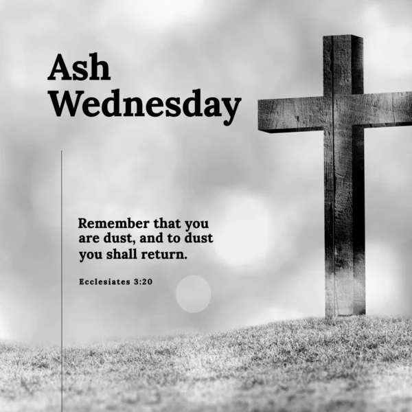 Cross Land Ash Wednesday Remember You Dust Dust You Shall — Fotografia de Stock