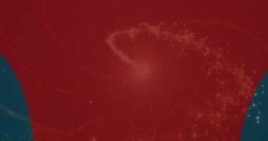 Animation of spring sale text in red letters over shooting star in background. Sales, retails and savings concept digitally generated video.