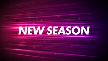 Animation of new season text and pink lines on black background. Abstract background and pattern concept digitally generated video.