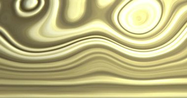 Animation of shapes and moving golden liquid background. Abstract background and pattern concept digitally generated video.