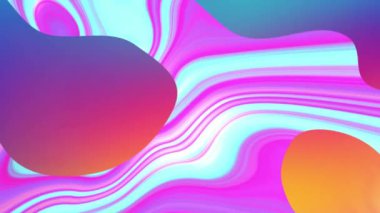Animation of shapes over moving colourful background. Abstract background and pattern concept digitally generated video.