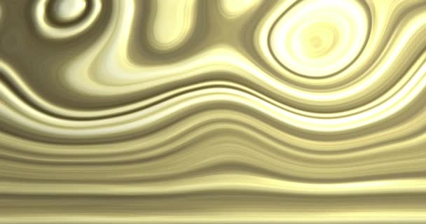 形状のアニメーションや黄金の液体の背景を移動します 要約背景とパターンの概念デジタル生成ビデオ — ストック動画