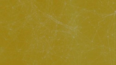 Animation of connected icons with lines against yellow background. Digitally generated, hologram, illustration, pattern, communication and abstract concept.