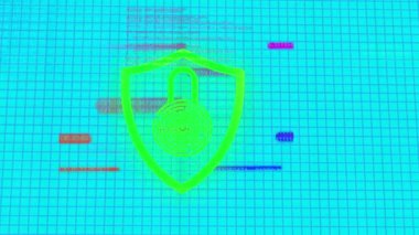 Animation of digital interface and scope scanning. Global communication and digital interface background concept digitally generated video.