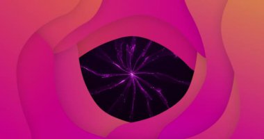 Animation of shapes moving over black background. Abstract background and pattern concept digitally generated video.