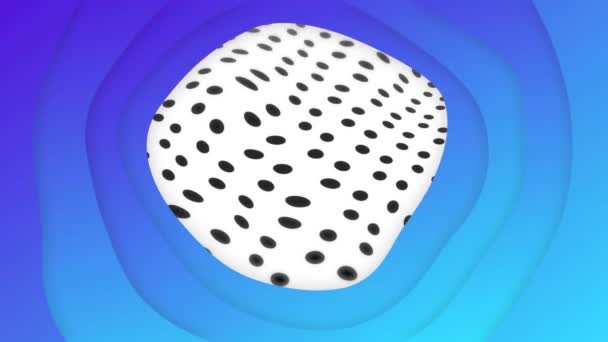 Animation Shapes Moving Black White Background Abstract Background Pattern Concept — Wideo stockowe