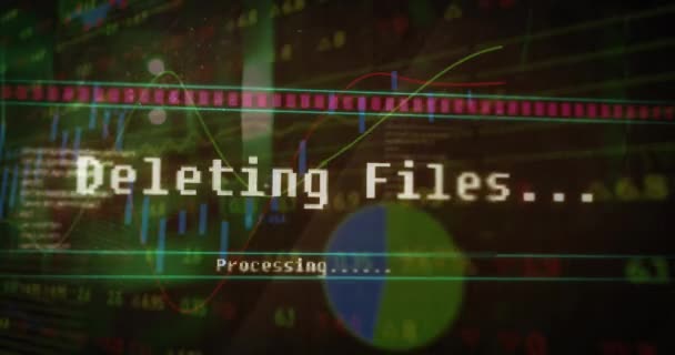 Animation Data Processing Server Global Technology Computing Digital Interface Concept — Vídeos de Stock