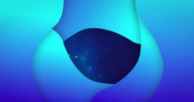 Animation of shapes moving over blue background. Abstract background and pattern concept digitally generated video.