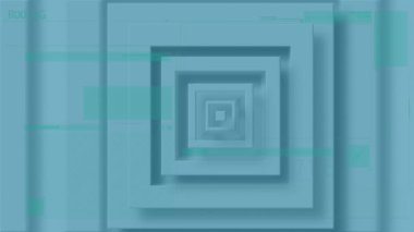 Animation of white squares over shapes. Abstract background and digital interface concept digitally generated video.