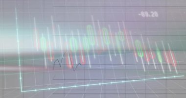 Beyaz arka planda veri işleme animasyonu. küresel iş ve dijital arayüz kavramı dijital olarak oluşturulmuş video.