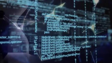 Animation of connections and hourglass over globe. Global business, finances, computing and data processing concept digitally generated video.