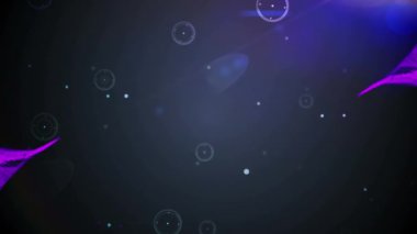 Animation of purple mesh over network of connections with spots. Global networks, finance, business and data processing concept digitally generated video.