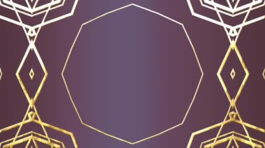 Animation of shapes on black background. Global business, finances and digital interface concept digitally generated video.