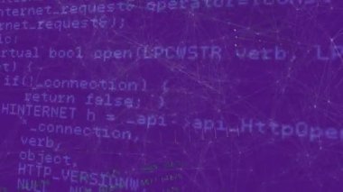 Animation of networks of connections and data processing. Global computing, digital interface and data processing concept digitally generated video.