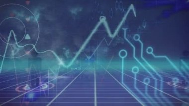 Animation of human body and data processing. Global science, networks, computing and data processing concept digitally generated video.