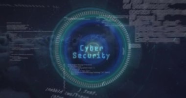 Animation of globe, scopes scanning and data processing. Global computing, networks and data processing concept digitally generated video.
