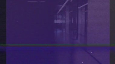 Animation of data processing over server room. Global business data processing and digital interface concept digitally generated video.