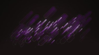 Animation of shapes moving on black background. Abstract background and digital interface concept digitally generated video.