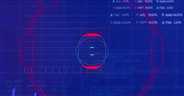 Animation Data Processing Shapes Blue Background Global Business Digital Interface — Wideo stockowe