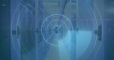 Borsada tarama ve veri işleme görüntüsü. Bağlantı teknolojisi ve dijital arayüz konsepti dijital olarak oluşturuldu.