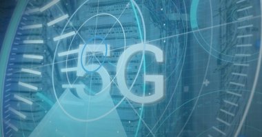 Image of statistics and data processing on grey background. Global business finance and connections concept digitally generated image.