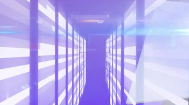 Animation of computer servers and data processing. Global networks, computing and data processing concept digitally generated video.