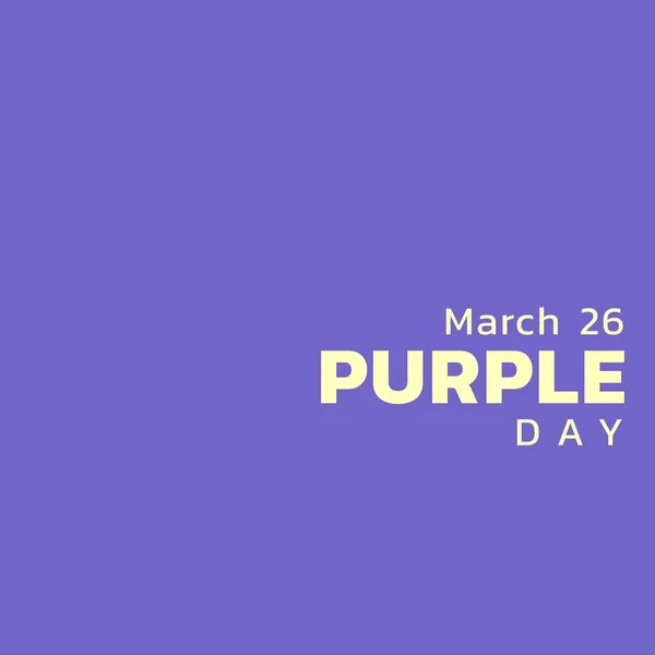 Illustrative Image March Purple Day Text Isolated Blue Background Copy — Photo