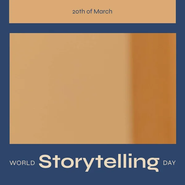 Composition World Storytelling Day Text Blurred Background Copy Space Storytelling — Stock Photo, Image