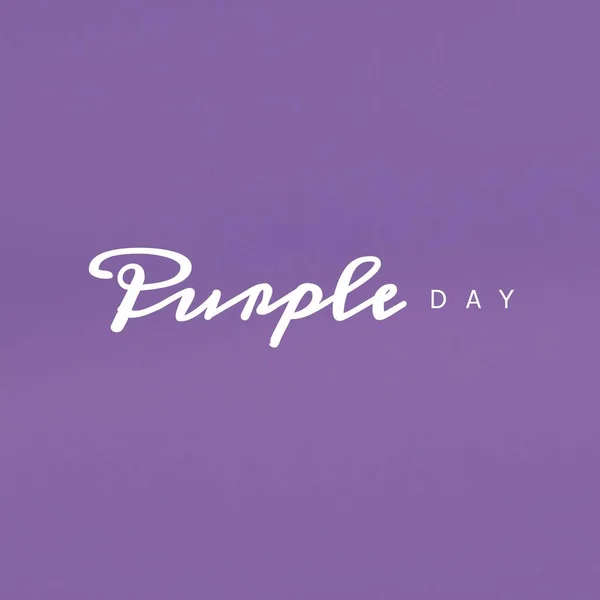 Illustrative Image Isolated Purple Day Text Purple Background Copy Space — Φωτογραφία Αρχείου