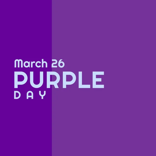 Illustrative Image March Purple Day Text Purple Background Copy Space — Stok fotoğraf