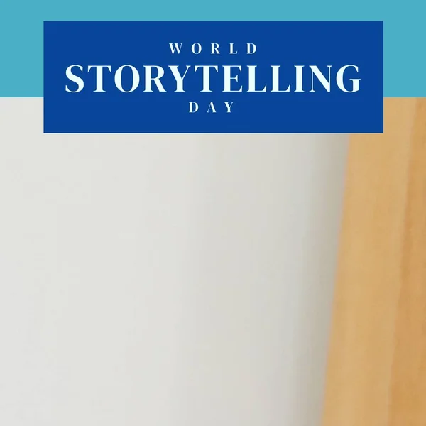 Composition World Storytelling Day Text Blurred Background Copy Space Storytelling —  Fotos de Stock