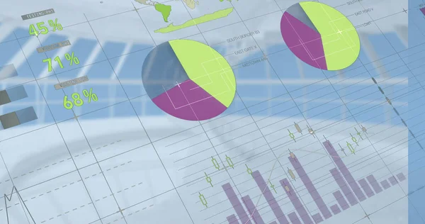 Composition Statistics Financial Data Processing Global Finances Business Computing Data — Stock fotografie