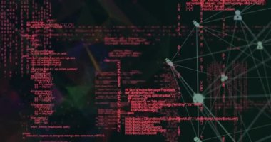 Animation of globe with network of connections and data processing. Global networks, computing and data processing concept digitally generated video.