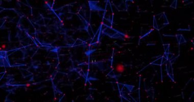 Animation of network of connections and data processing. Global networks, computing and data processing concept digitally generated video.