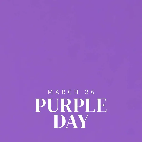 Illustration March Purple Day Text Isolated Purple Background Copy Space — Φωτογραφία Αρχείου