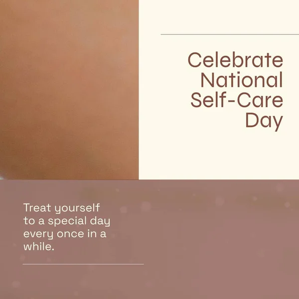 Composition National Self Care Day Text Copy Space Multicoloured Background — Stock Photo, Image