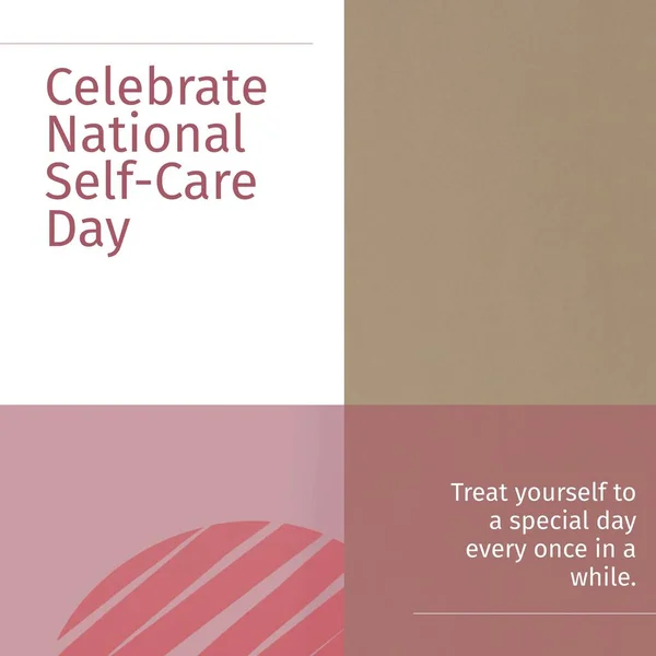 Composition National Self Care Day Text Copy Space Multicoloured Background — Stock Photo, Image