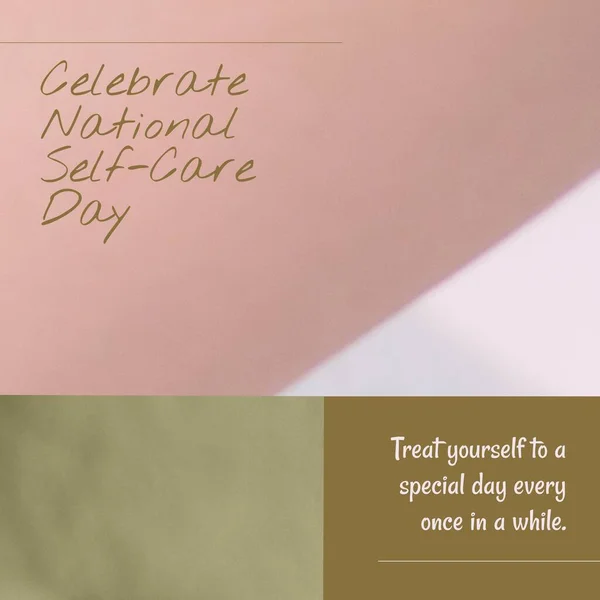 Composition National Self Care Day Text Copy Space Multicoloured Background — ストック写真