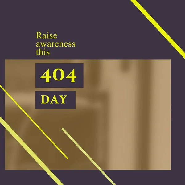 Composition Raise Awareness 404 Day Text Black Blurred Background Raise — 图库照片