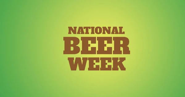 Image National Beer Week Green Background National Beer Day Concept — Fotografia de Stock
