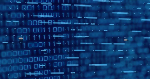 Siyah arkaplanda veri işleme bileşimi. Küresel teknoloji, bilgisayar ve dijital arayüz kavramı dijital olarak oluşturulmuş görüntü.