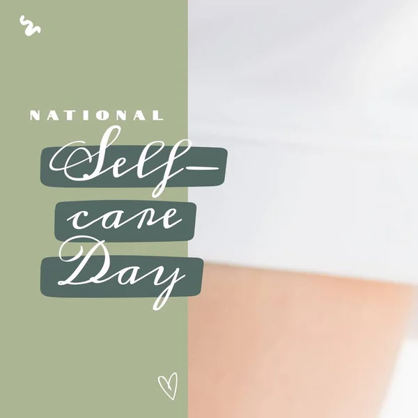 Composition National Self Care Day Text Copy Space Multicoloured Background — 图库照片