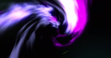 Animation of purple shapes moving over spots on black background. Abstract background and pattern concept digitally generated video.