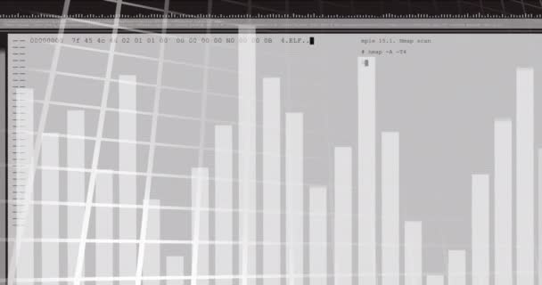 Animation Bar Graphs Data Processing Computer Screen Computer Interface Business — Stock Video