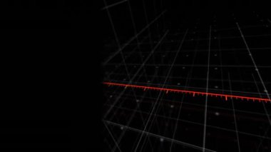 Animation of globe and financial data processing on black background. Global business, finances and digital interface concept digitally generated video.