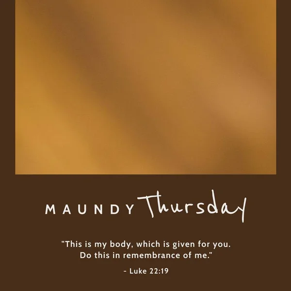Composition Maundy Thursday Text Copy Space Brown Background Maundy Thursday — Stock Photo, Image