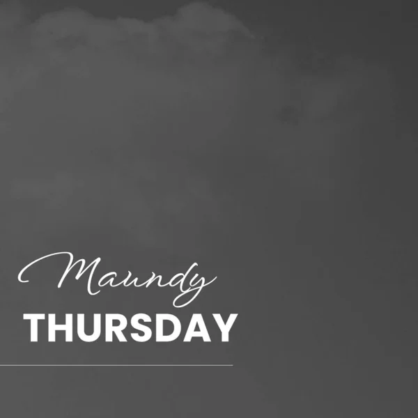 Composition Maundy Thursday Text Copy Space Grey Background Maundy Thursday — Fotografia de Stock