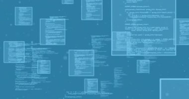 Animation of data processing over multiple screens. Global business, finances, computing and data processing concept digitally generated video.