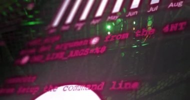 Animation of financial data processing over computer servers. Global business, finances, computing and data processing concept digitally generated video.