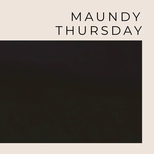 Composition Maundy Thursday Text Copy Space Black Background Maundy Thursday — Fotografia de Stock
